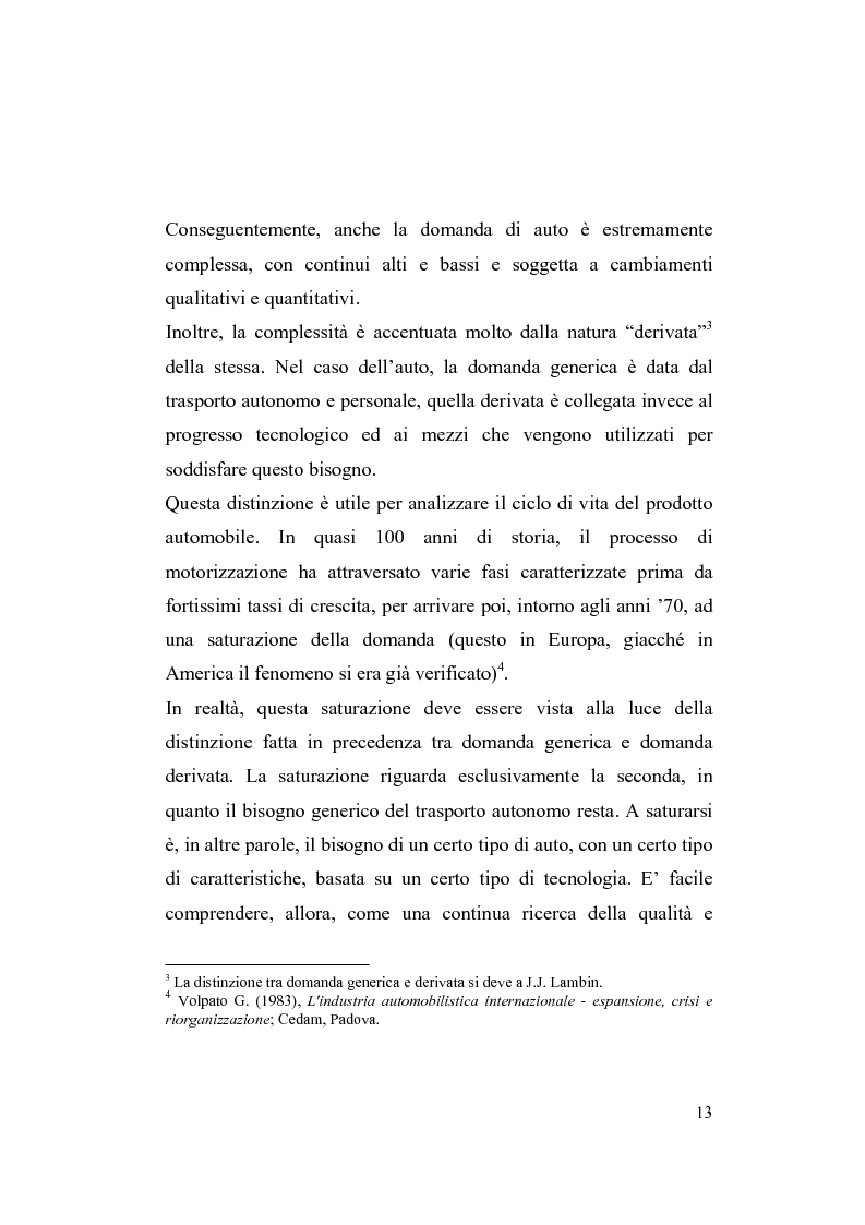 Anteprima della tesi: La riorganizzazione nel settore automotive: il rapporto con i fornitori e la distribuzione, Pagina 7