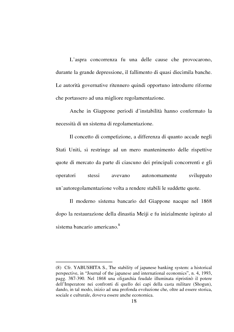 Anteprima della tesi: Aspetti di alcune problematiche del sistema bancario giapponese correlate all'andamento del sistema nordamericano, Pagina 13