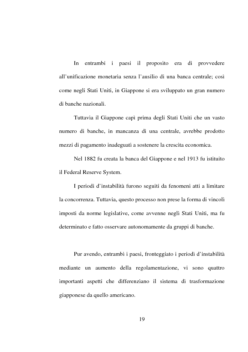 Anteprima della tesi: Aspetti di alcune problematiche del sistema bancario giapponese correlate all'andamento del sistema nordamericano, Pagina 14