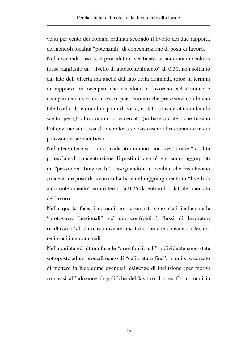 Anteprima della tesi: Un approccio territoriale al mercato del lavoro: aspetti analitici e strategici, Pagina 13
