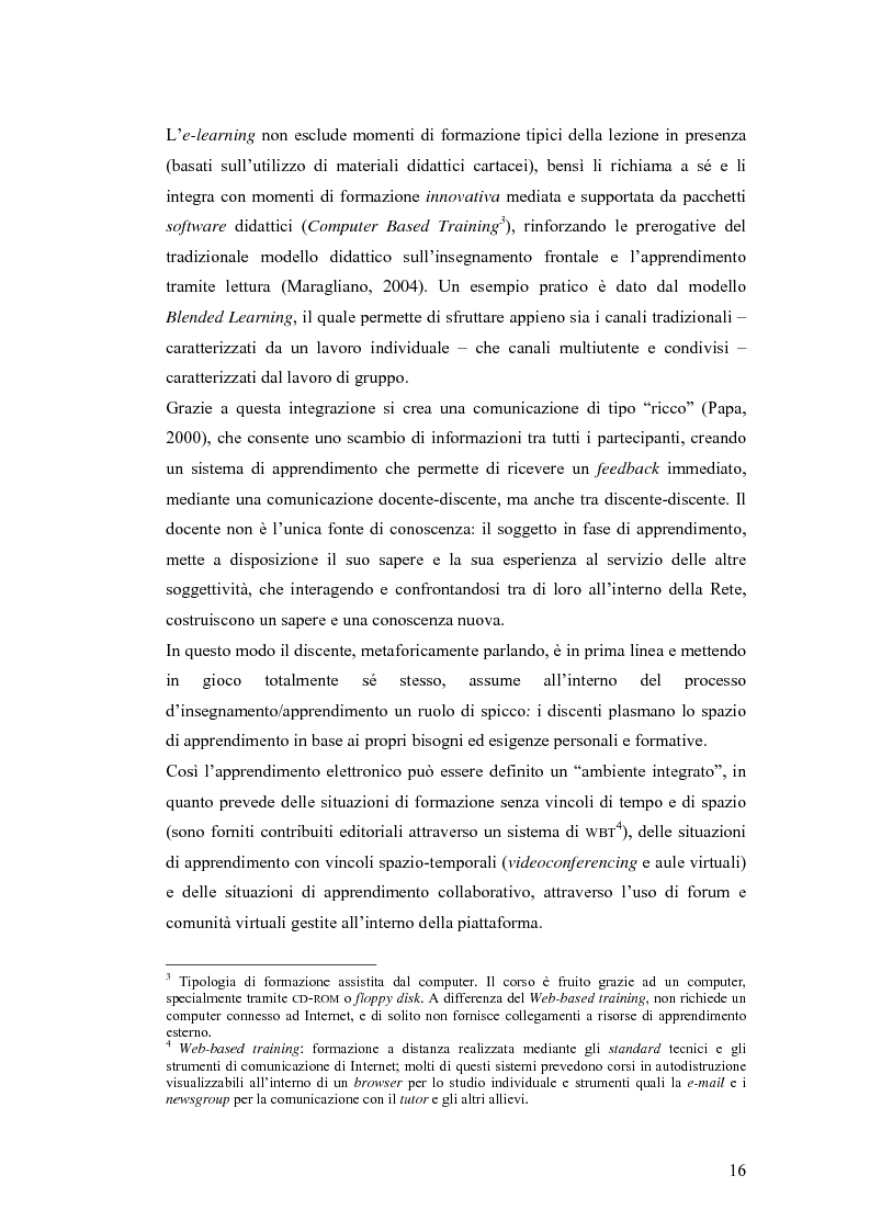Anteprima della tesi: Apprendere oggi. La valutazione di un'esperienza di formazione a distanza, Pagina 10