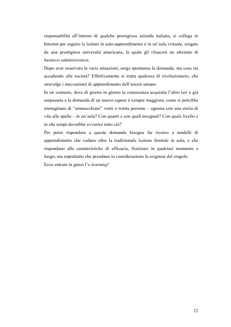 Anteprima della tesi: Apprendere oggi. La valutazione di un'esperienza di formazione a distanza, Pagina 6