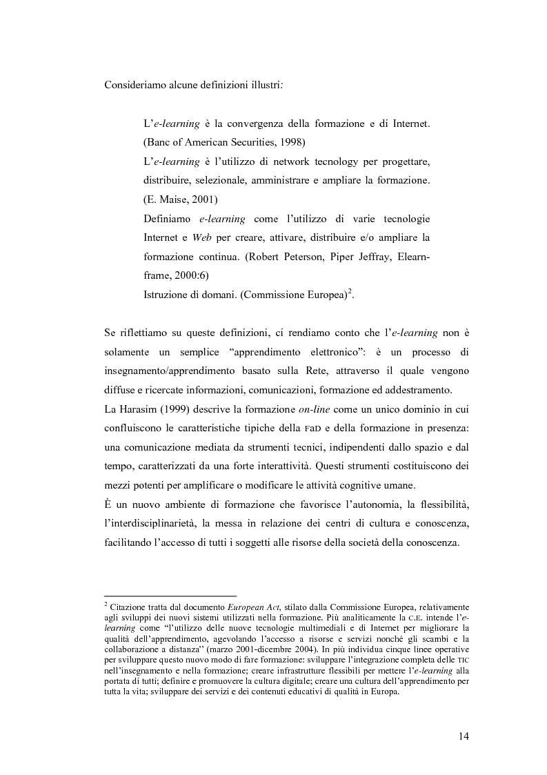 Anteprima della tesi: Apprendere oggi. La valutazione di un'esperienza di formazione a distanza, Pagina 8