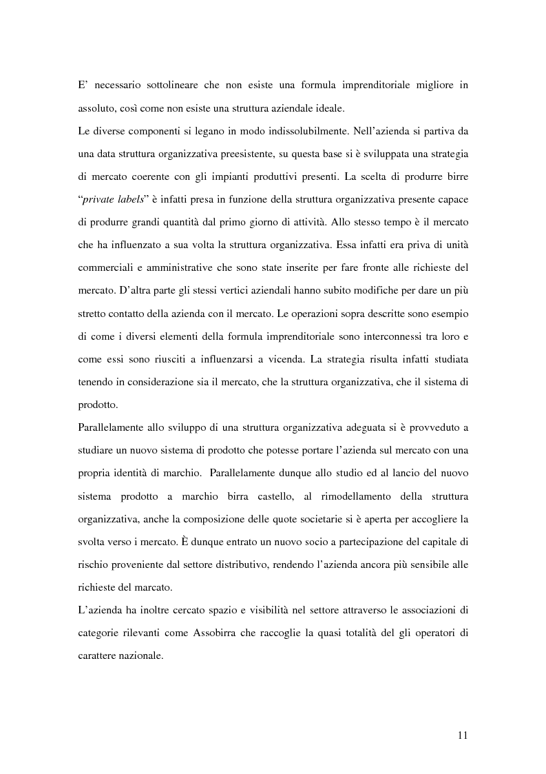 Anteprima della tesi: Strategie competitive nel settore della birra: il caso Birra Castello, Pagina 11