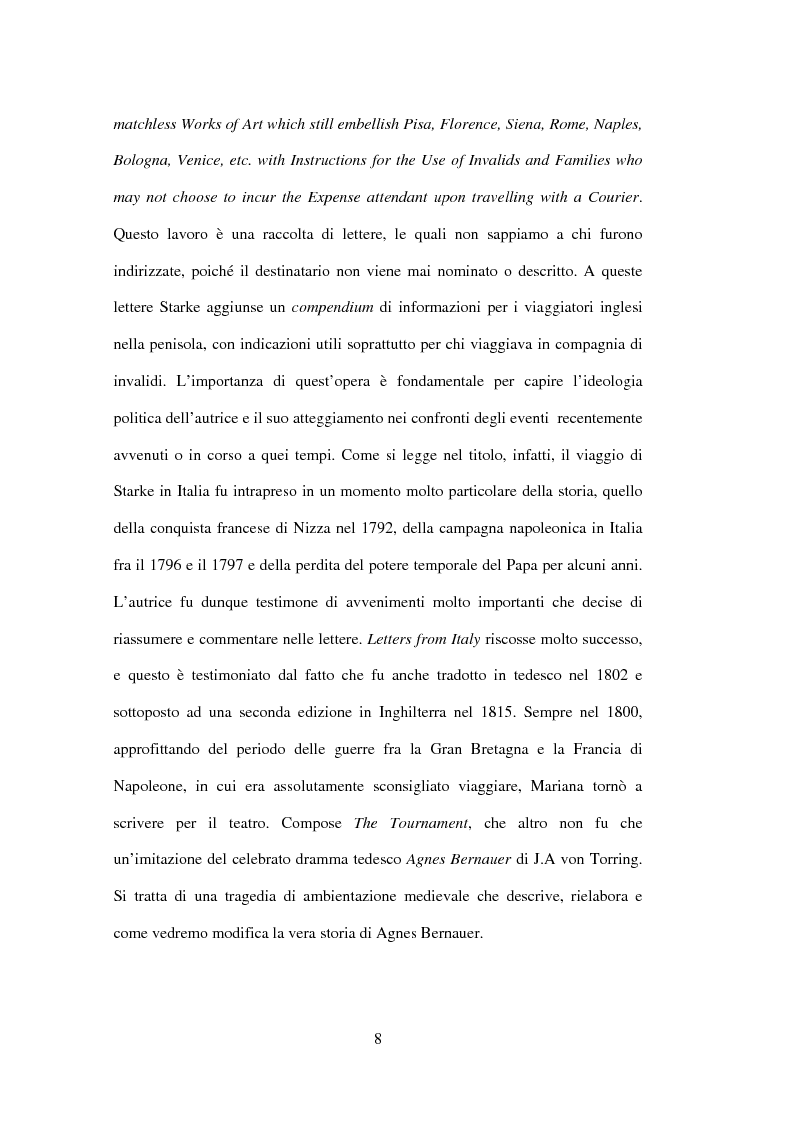 Anteprima della tesi: La drammaturgia di Mariana Starke (1762 ? - 1838), Pagina 8