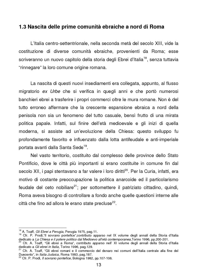 Anteprima della tesi: La comunità ebraica di Terni, Pagina 10