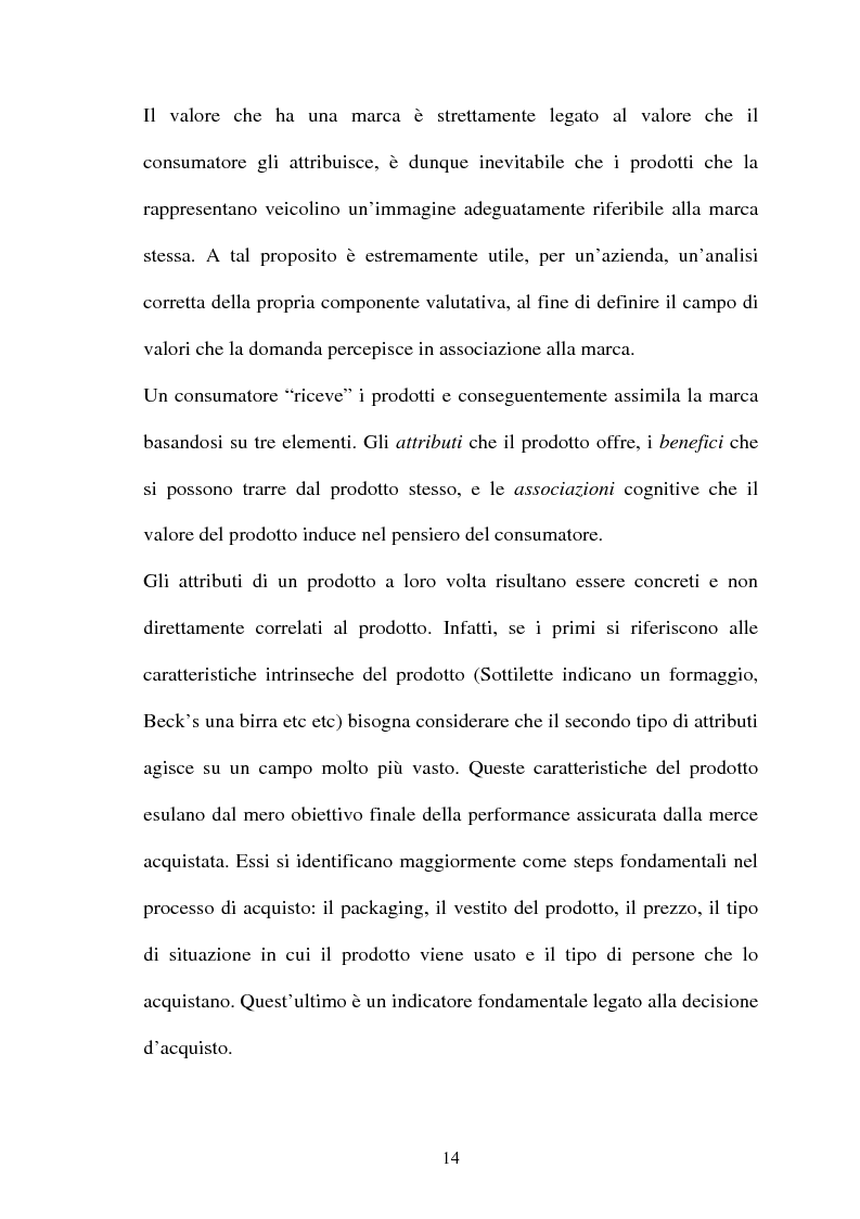 Anteprima della tesi: Brand Image, genesi, mantenimento e cambiamento di un'immagine di marca, Pagina 10