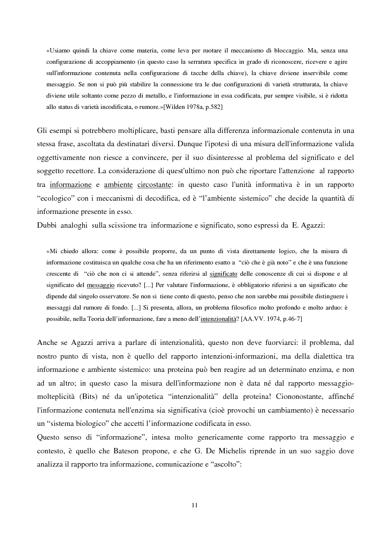 Anteprima della tesi: Coscienza, autoriflessività e paradossi: la teoria del ''doppio legame'' di G. Bateson, Pagina 11