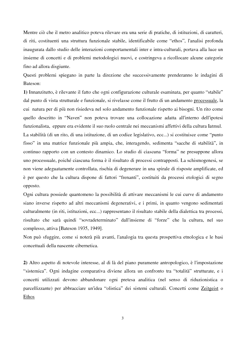 Anteprima della tesi: Coscienza, autoriflessività e paradossi: la teoria del ''doppio legame'' di G. Bateson, Pagina 3