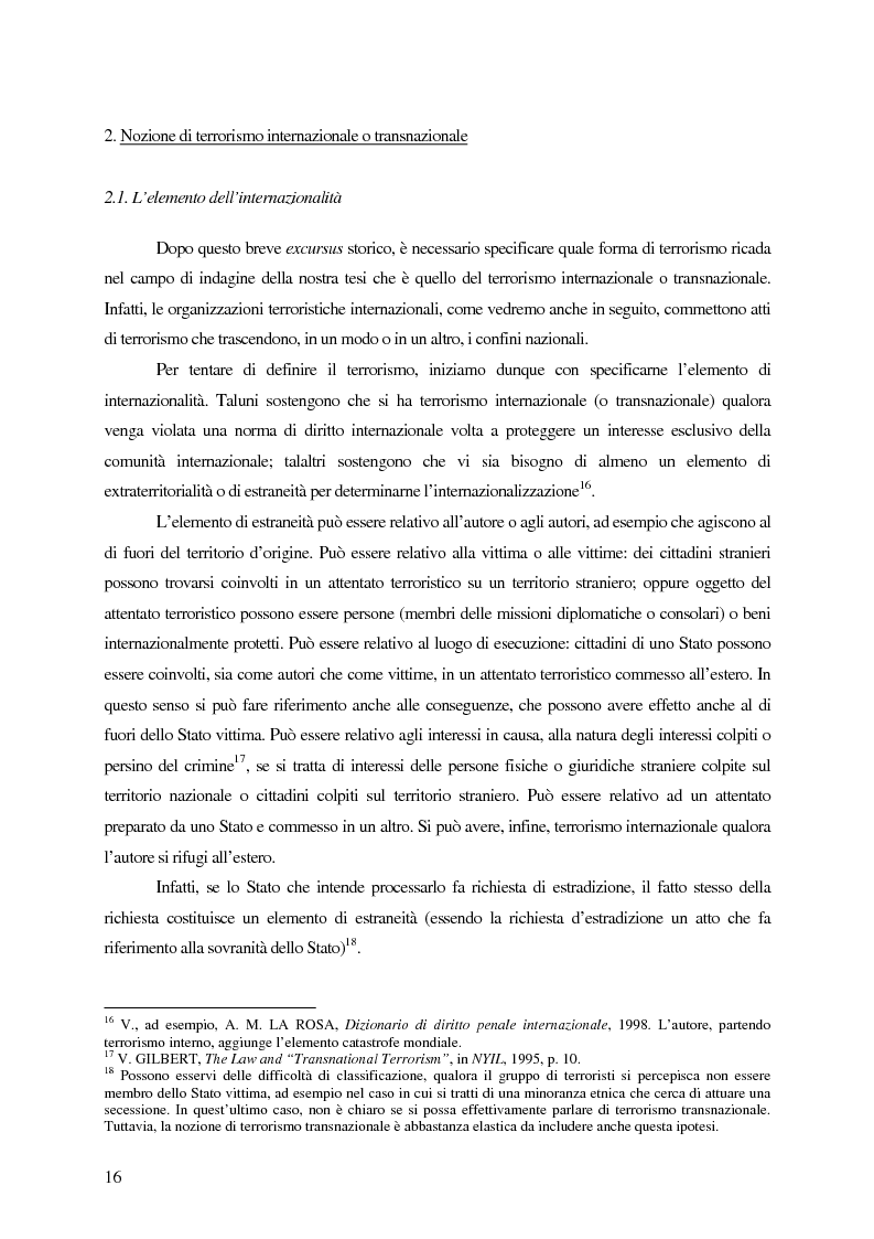 Anteprima della tesi: Il trattamento dei membri di organizzazioni terroristiche internazionali con particolare riguardo al ''caso Guantanamo'', Pagina 11
