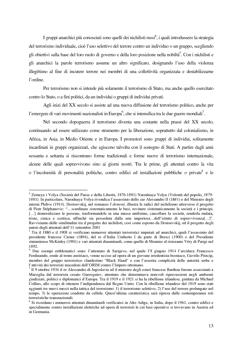 Anteprima della tesi: Il trattamento dei membri di organizzazioni terroristiche internazionali con particolare riguardo al ''caso Guantanamo'', Pagina 8