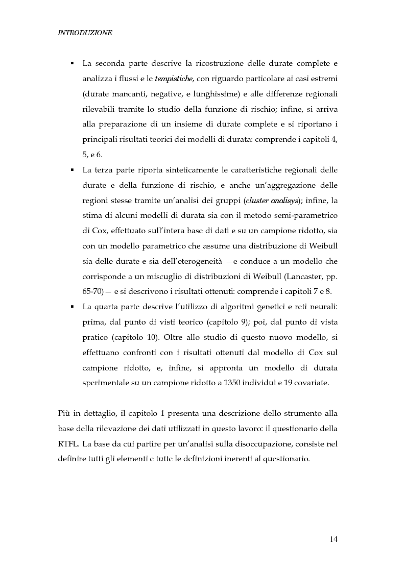 Anteprima della tesi: Durata della disoccupazione: indagini e modelli, Pagina 14