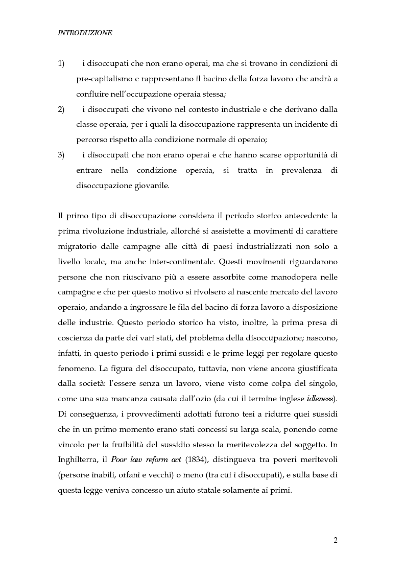 Anteprima della tesi: Durata della disoccupazione: indagini e modelli, Pagina 2