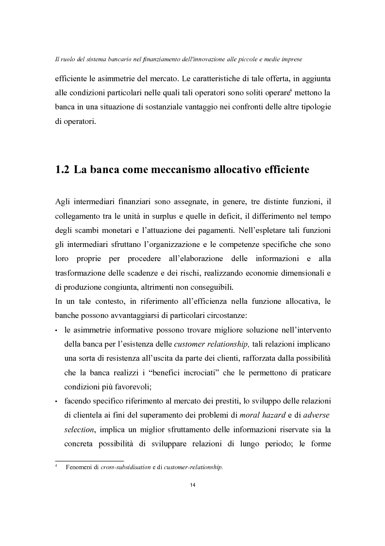 Anteprima della tesi: Il ruolo del sistema bancario nel finanziamento dell'innovazione alle piccole e medie imprese, Pagina 10