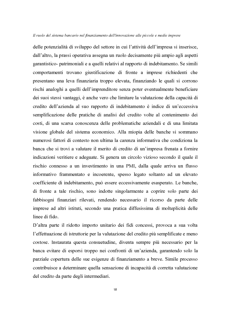 Anteprima della tesi: Il ruolo del sistema bancario nel finanziamento dell'innovazione alle piccole e medie imprese, Pagina 14