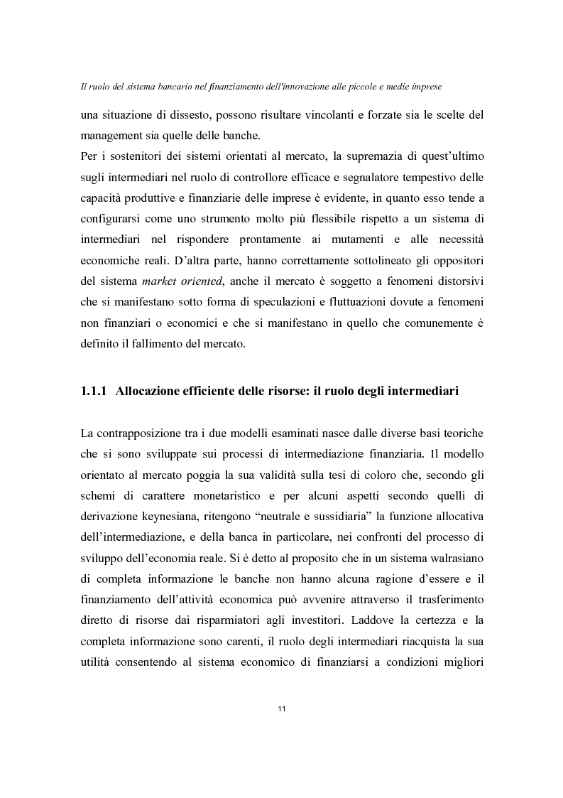 Anteprima della tesi: Il ruolo del sistema bancario nel finanziamento dell'innovazione alle piccole e medie imprese, Pagina 7