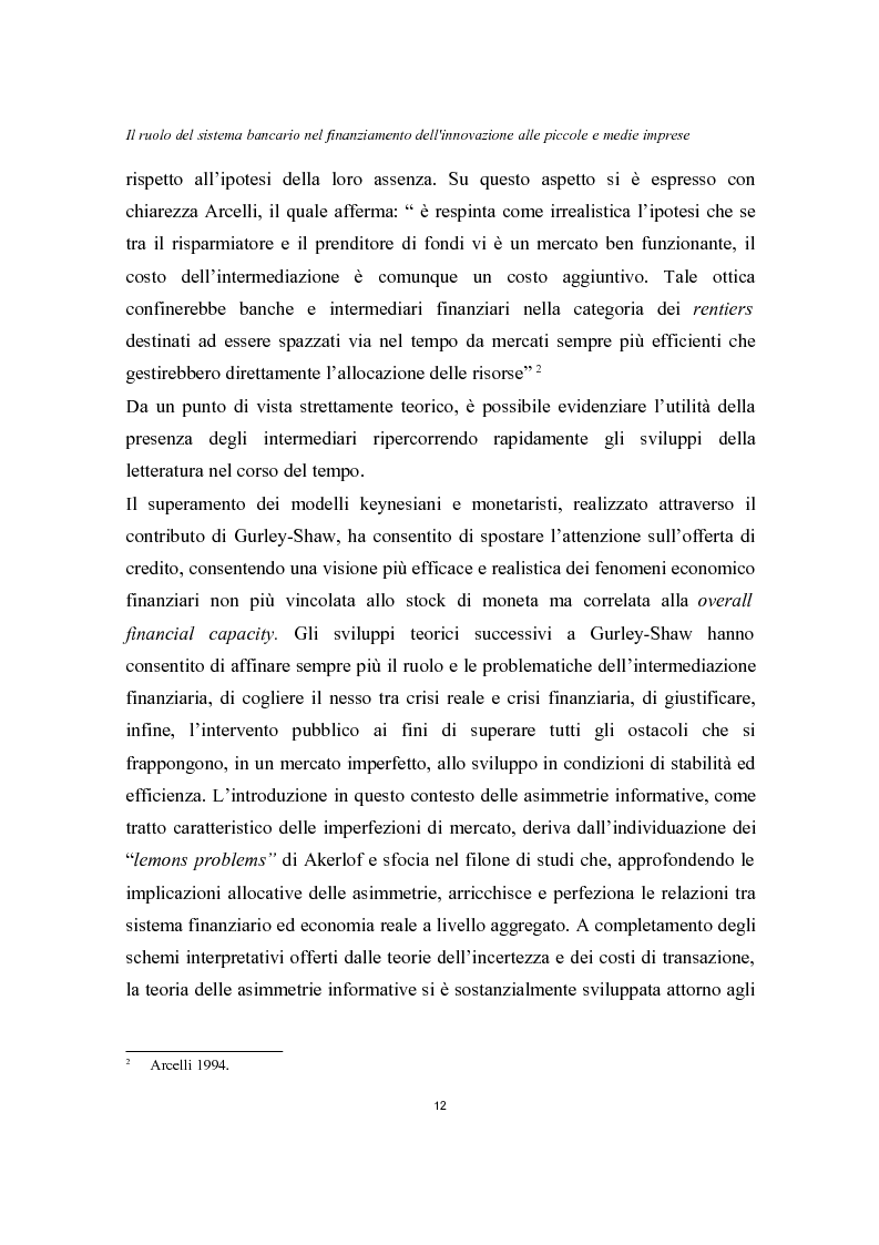 Anteprima della tesi: Il ruolo del sistema bancario nel finanziamento dell'innovazione alle piccole e medie imprese, Pagina 8