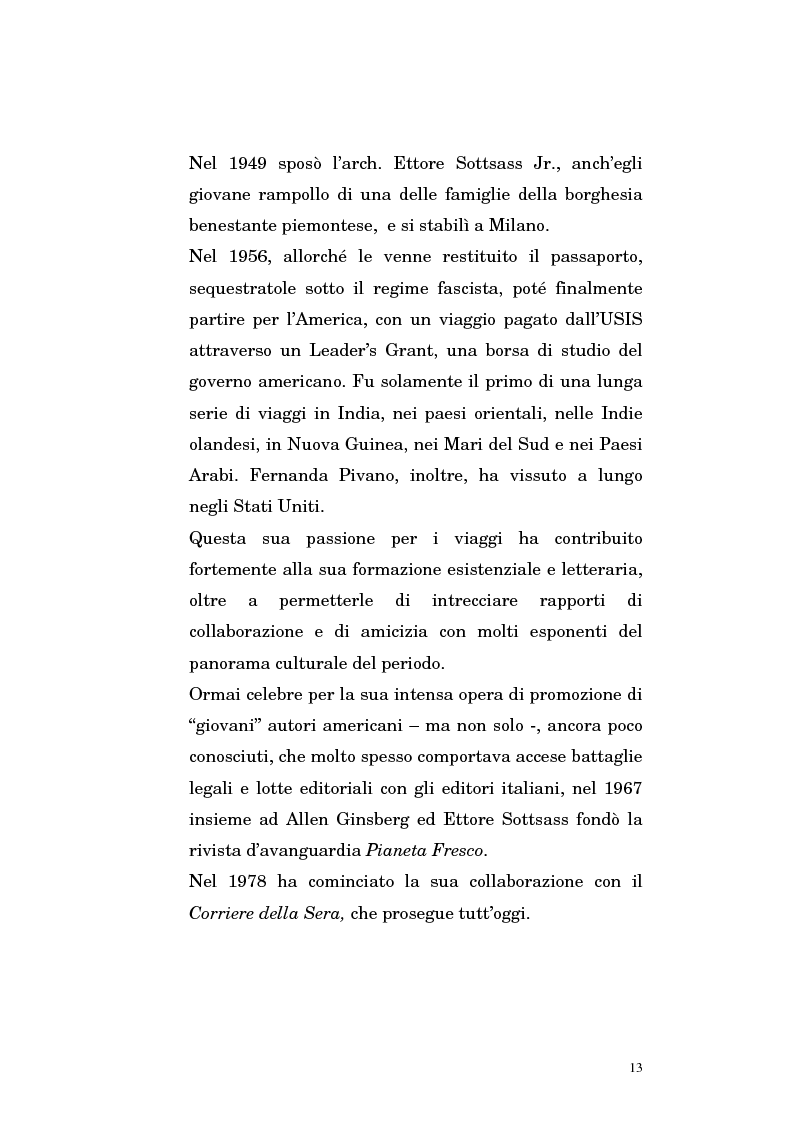 Anteprima della tesi: Fernanda Pivano e la letteratura americana, Pagina 13
