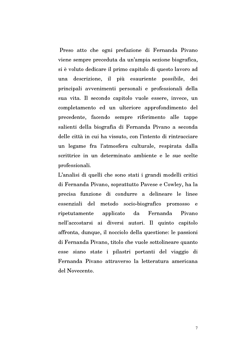 Anteprima della tesi: Fernanda Pivano e la letteratura americana, Pagina 7