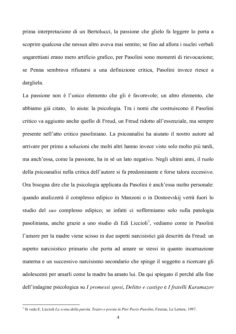 Anteprima della tesi: Pasolini lettore, Pagina 4