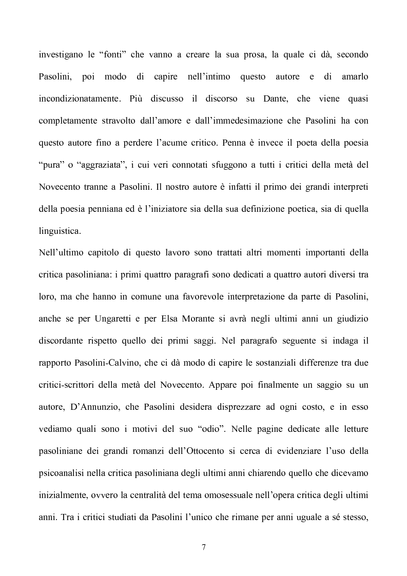 Anteprima della tesi: Pasolini lettore, Pagina 7