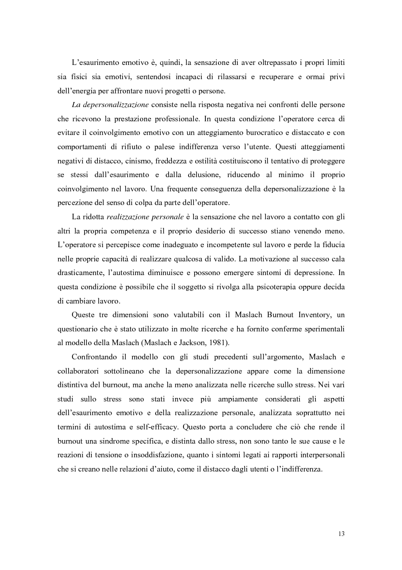 Anteprima della tesi: Rilevazione del burnout e delle strategie di coping in un campione di ausiliari socio-assistenziali, Pagina 10