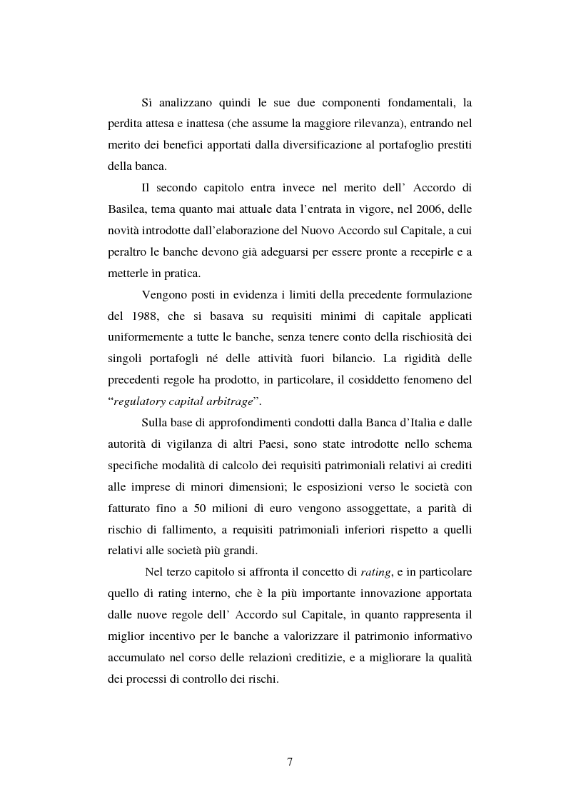 Anteprima della tesi: Valutazione delle imprese e merito creditizio alla luce del Nuovo Accordo di Basilea, Pagina 3