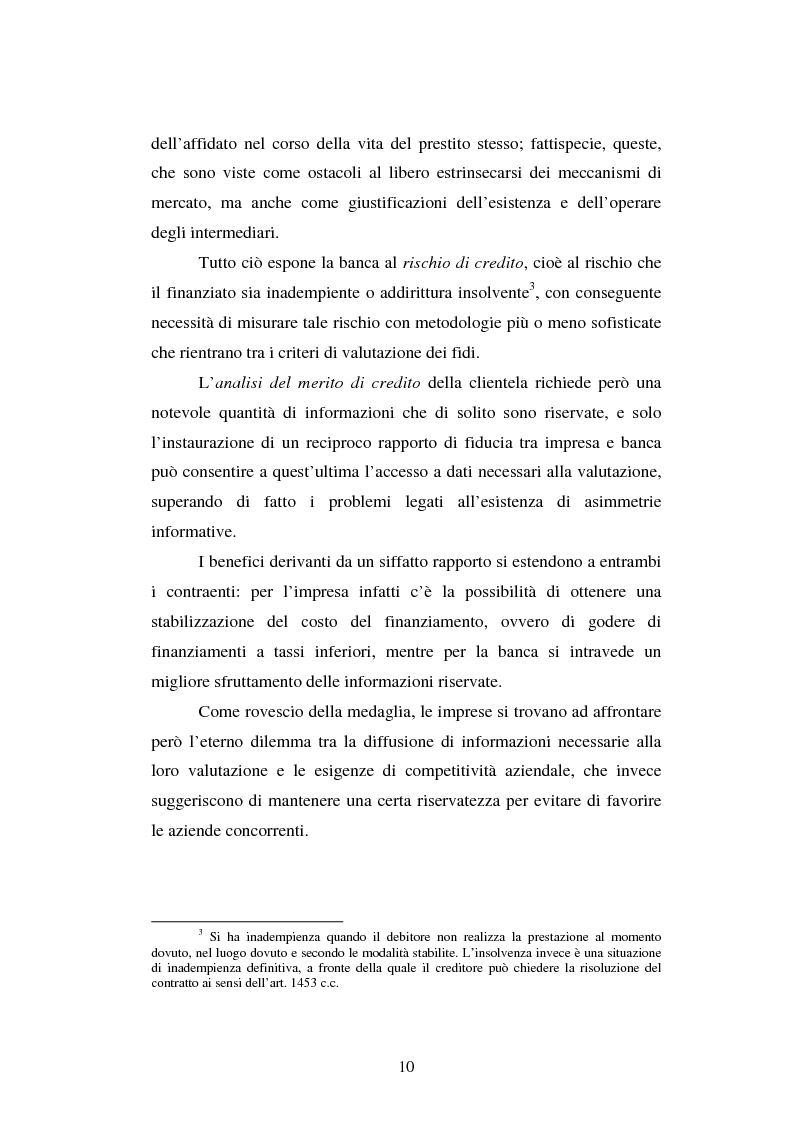 Anteprima della tesi: Valutazione delle imprese e merito creditizio alla luce del Nuovo Accordo di Basilea, Pagina 6