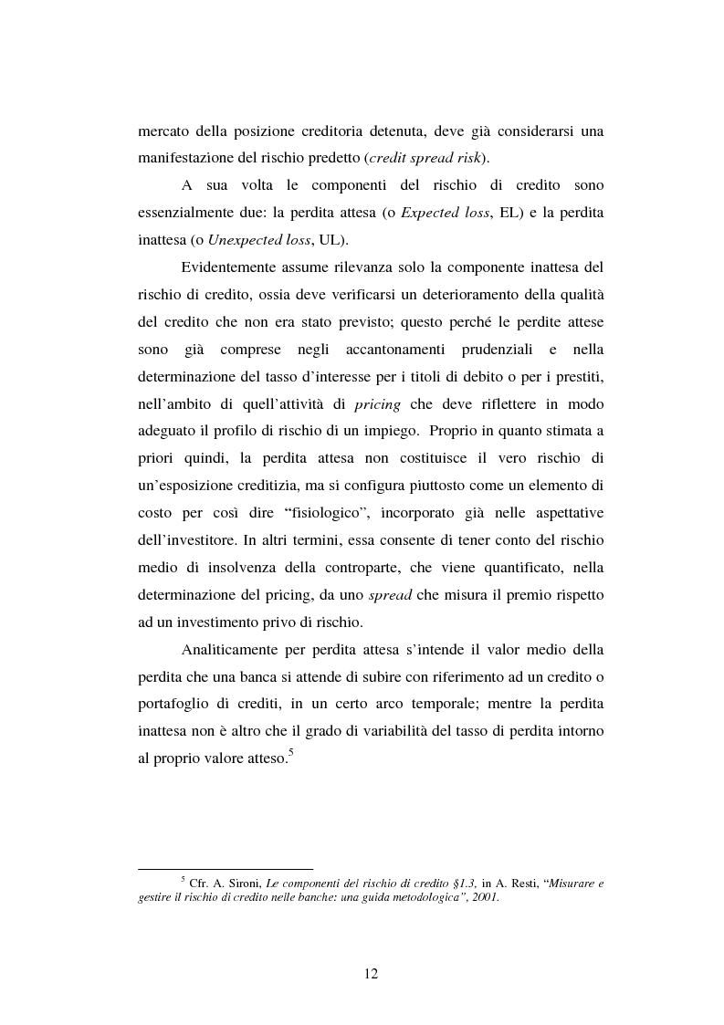 Anteprima della tesi: Valutazione delle imprese e merito creditizio alla luce del Nuovo Accordo di Basilea, Pagina 8