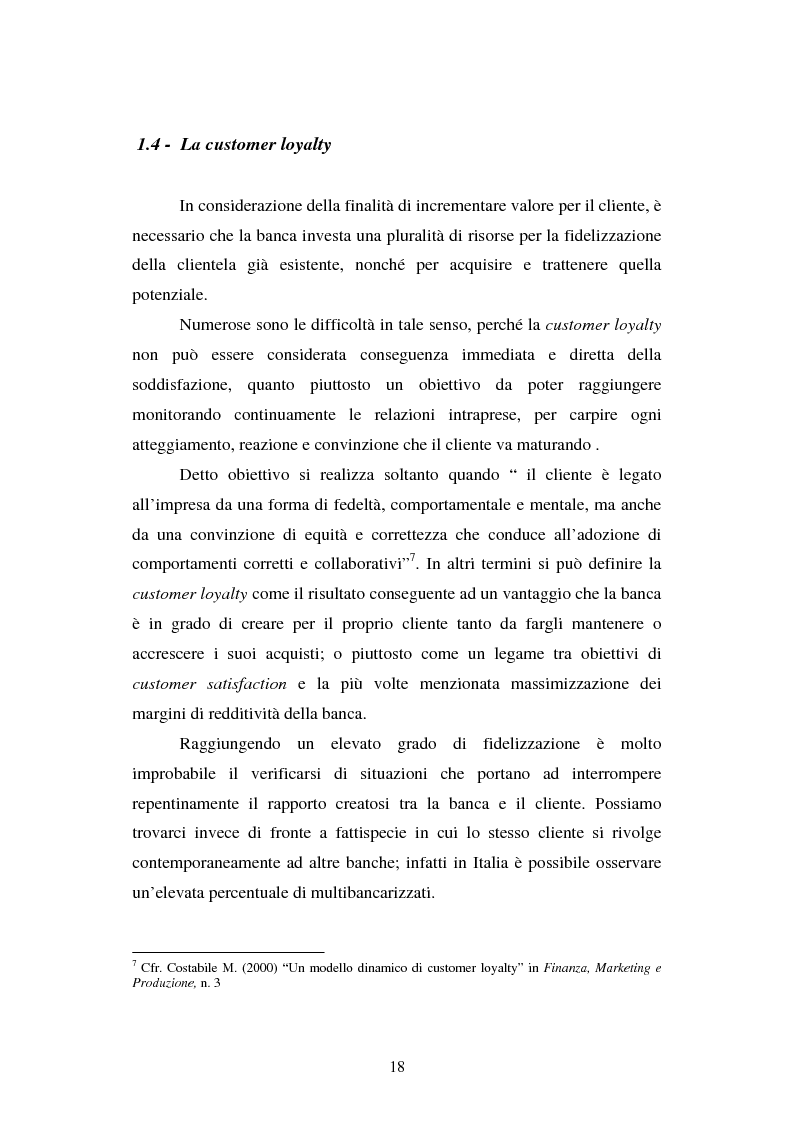 Anteprima della tesi: Implementazione e problematiche di una strategia di CRM in banca, Pagina 14