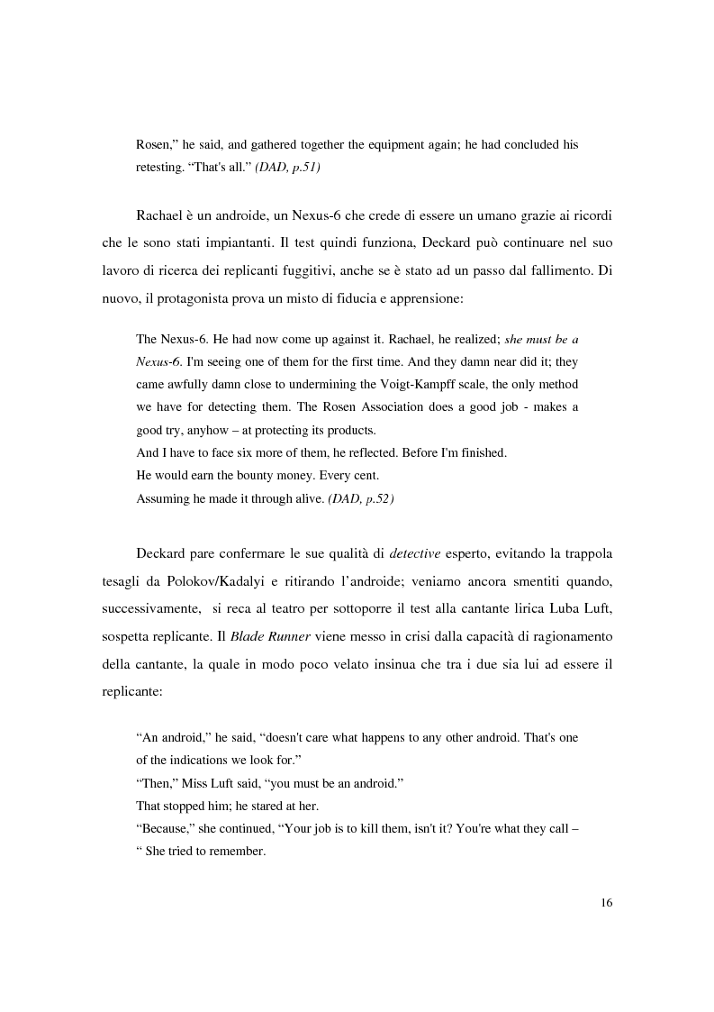 Anteprima della tesi: Universi che (non) cadono a pezzi: la negazione dell'apparenza in Do Androids Dream of Electric Sheep? di Philip K. Dick e Blade Runner di Ridley Scott, Pagina 14