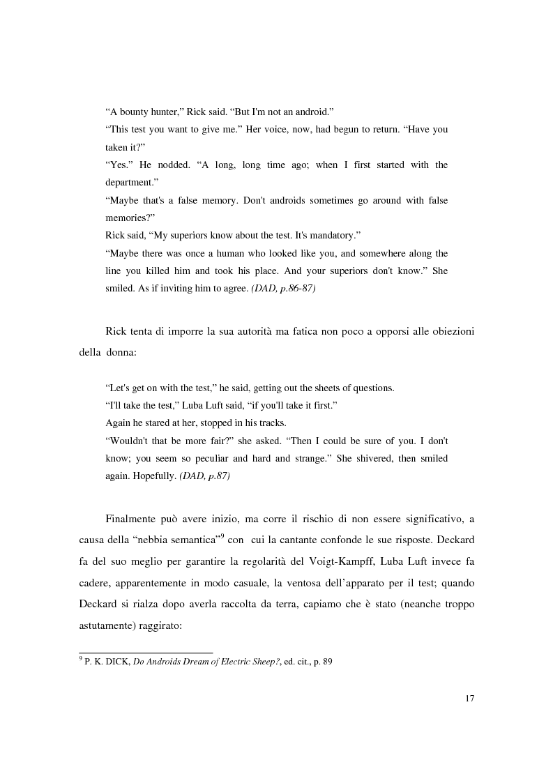 Anteprima della tesi: Universi che (non) cadono a pezzi: la negazione dell'apparenza in Do Androids Dream of Electric Sheep? di Philip K. Dick e Blade Runner di Ridley Scott, Pagina 15