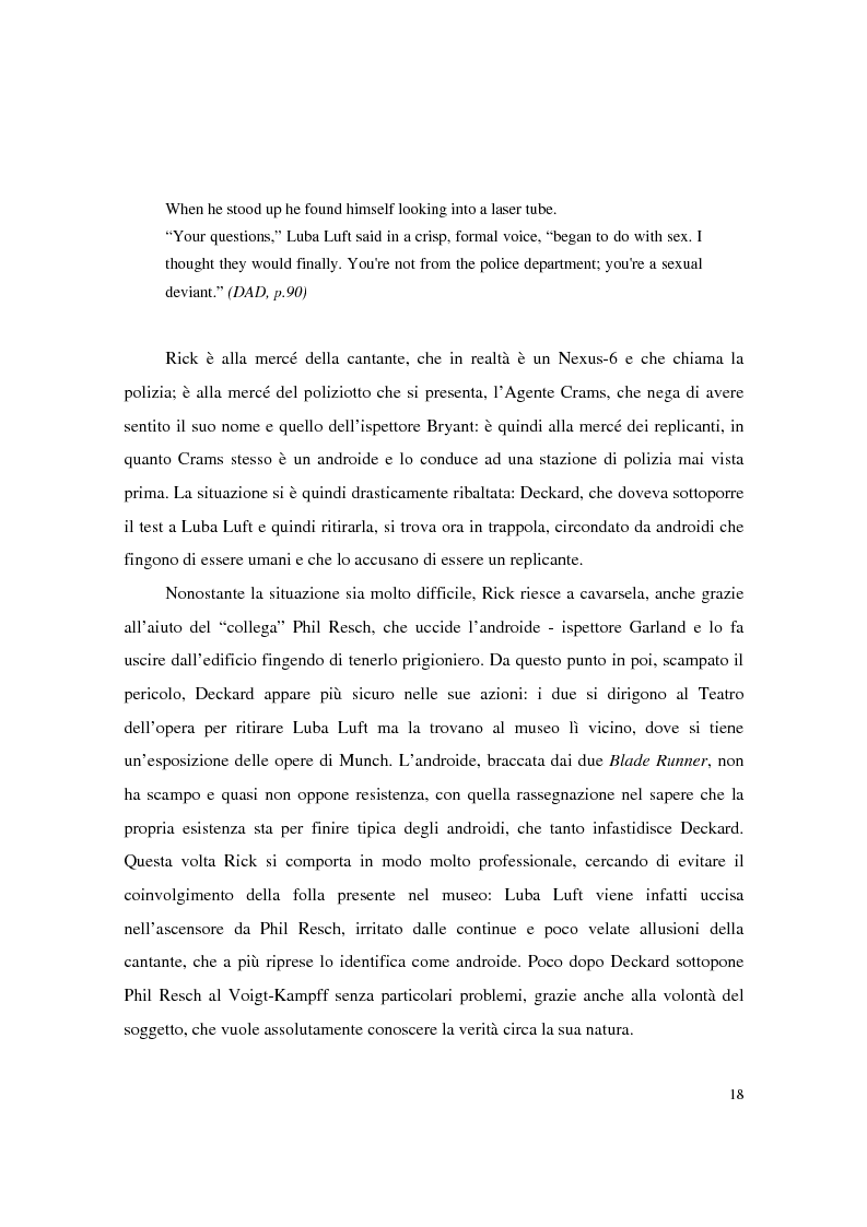 Anteprima della tesi: Universi che (non) cadono a pezzi: la negazione dell'apparenza in Do Androids Dream of Electric Sheep? di Philip K. Dick e Blade Runner di Ridley Scott, Pagina 16