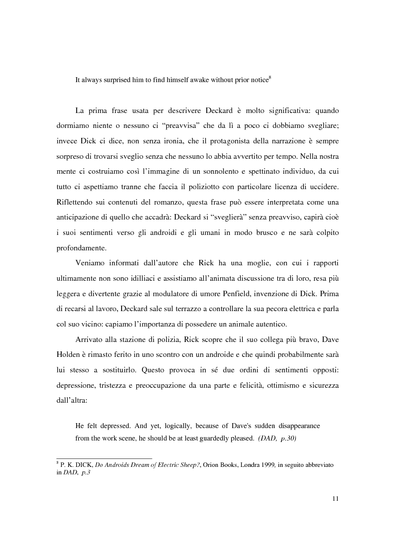 Anteprima della tesi: Universi che (non) cadono a pezzi: la negazione dell'apparenza in Do Androids Dream of Electric Sheep? di Philip K. Dick e Blade Runner di Ridley Scott, Pagina 9