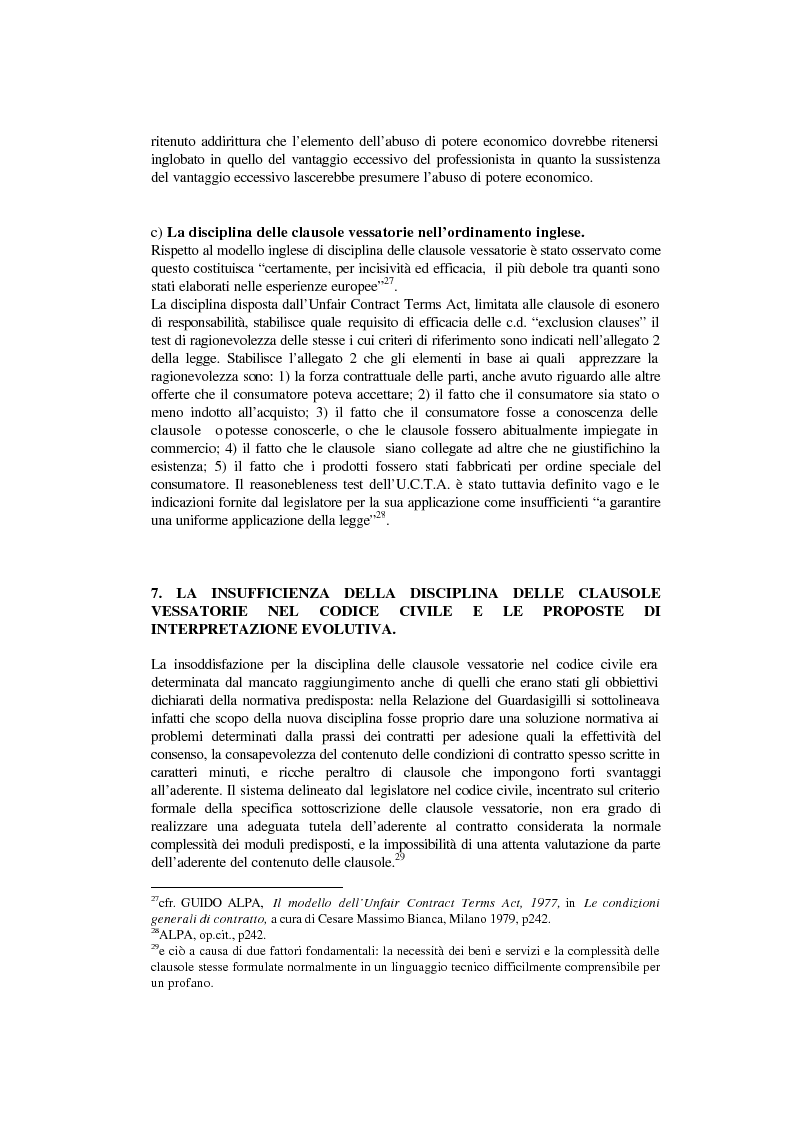 Anteprima della tesi: Clausole vessatorie e significativo squilibrio, Pagina 9