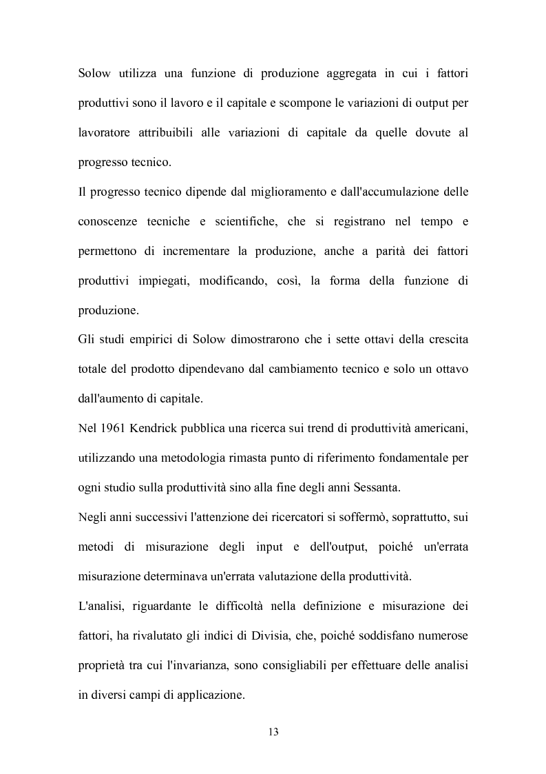 Anteprima della tesi: Metodi parametrici e non parametrici per la misura dell'efficienza nelle imprese manifatturiere, Pagina 10