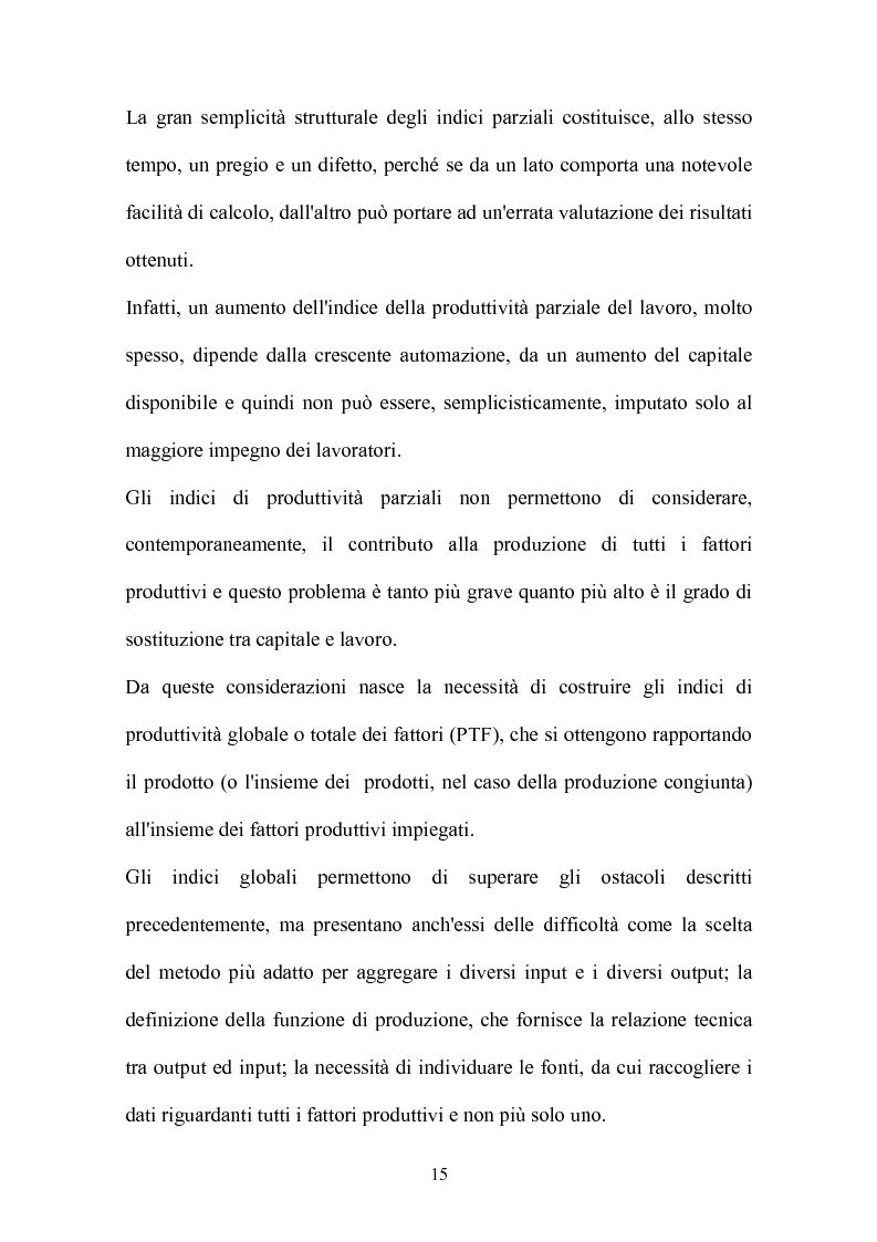 Anteprima della tesi: Metodi parametrici e non parametrici per la misura dell'efficienza nelle imprese manifatturiere, Pagina 12