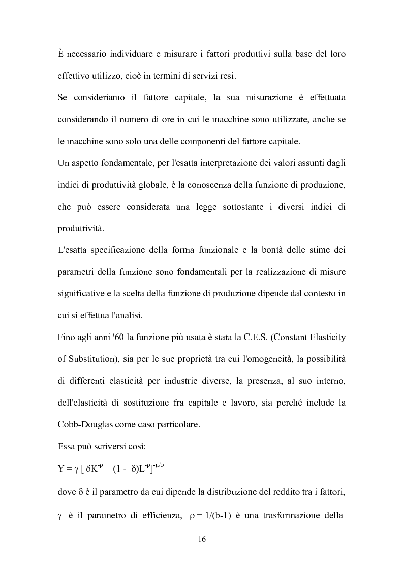 Anteprima della tesi: Metodi parametrici e non parametrici per la misura dell'efficienza nelle imprese manifatturiere, Pagina 13