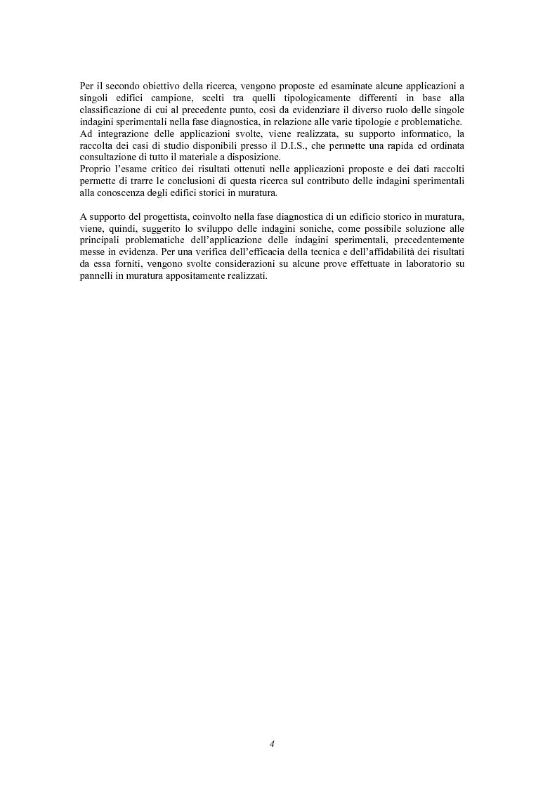 Anteprima della tesi: Contributo delle indagini sperimentali alla conoscenza degli edifici storici in muratura, Pagina 6