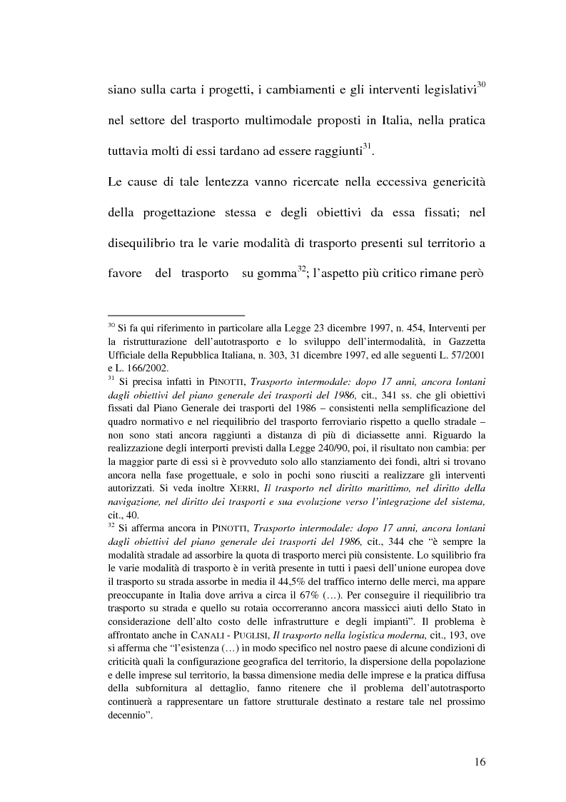 Anteprima della tesi: La disciplina del trasporto multimodale, Pagina 13