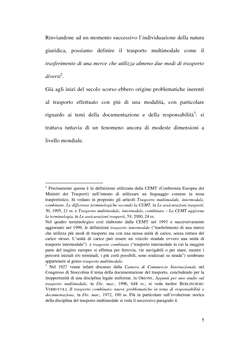 Anteprima della tesi: La disciplina del trasporto multimodale, Pagina 2