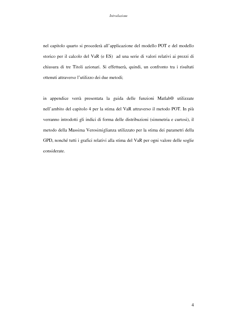 Anteprima della tesi: Extreme Value Theory: un'applicazione al Value-at-Risk (VaR), Pagina 4
