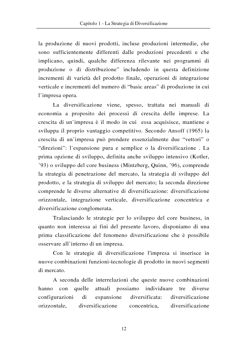 Anteprima della tesi: Le modalità di diversificazione di prodotto nel sistema moda di fascia alta. Un'analisi empirica: il caso italiano Bulgari ed il caso americano Joseph Abboud., Pagina 2