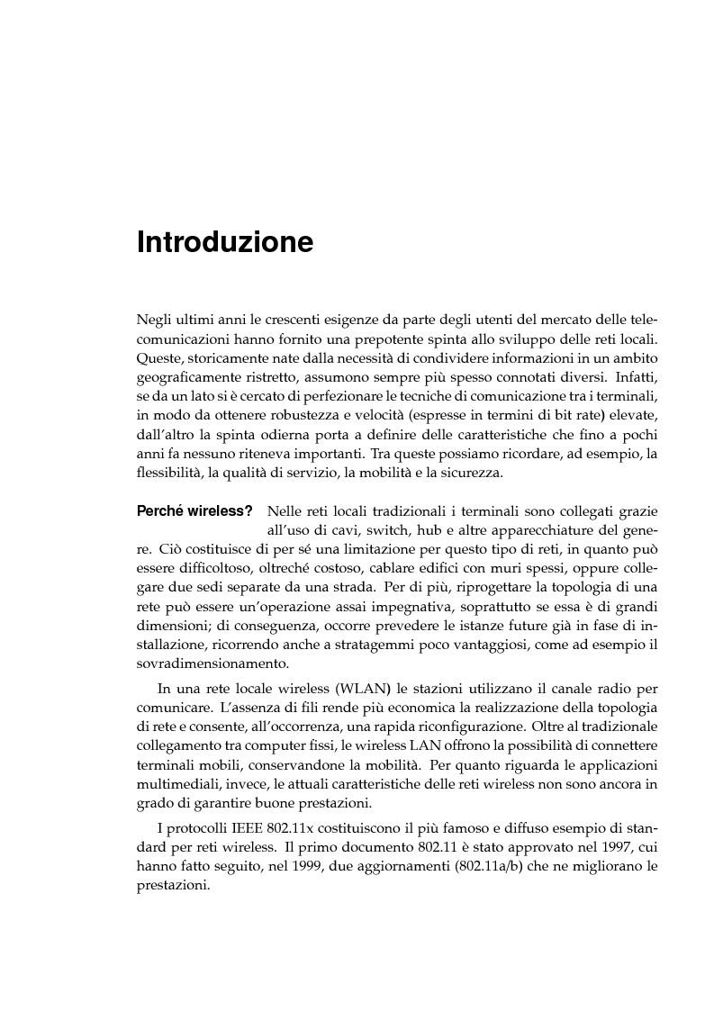 Anteprima della tesi: Simulazione dei protocolli wireless LAN IEEE 802.11a e 802.11b, Pagina 2