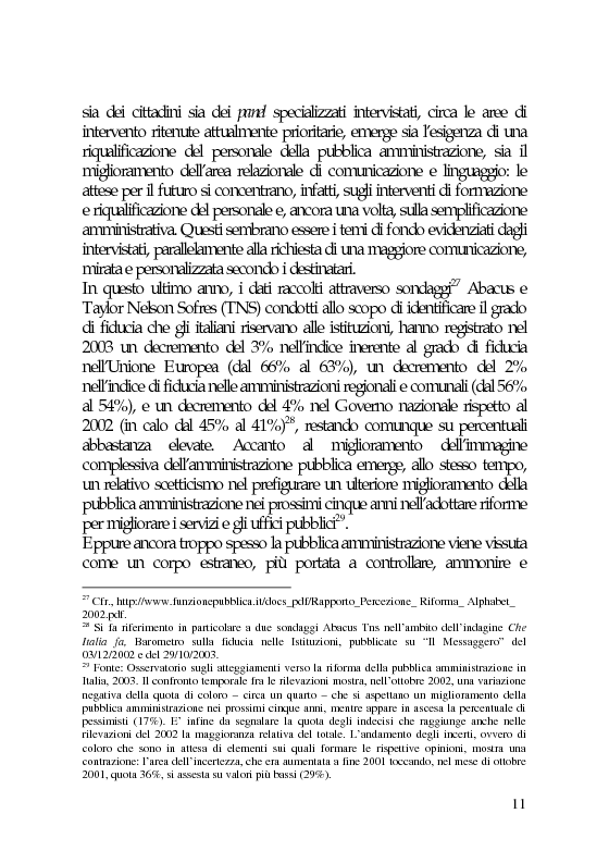 Anteprima della tesi: Il marketing e la comunicazione nella pubblica amministrazione che cambia. Il caso dei Servizi per l'Impiego, Pagina 11
