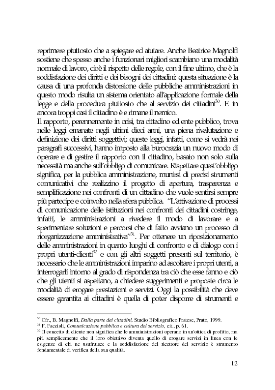 Anteprima della tesi: Il marketing e la comunicazione nella pubblica amministrazione che cambia. Il caso dei Servizi per l'Impiego, Pagina 12