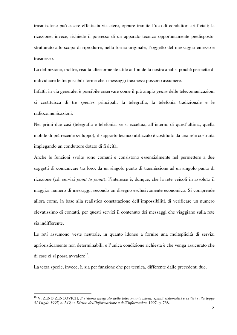Anteprima della tesi: L'Autorità per le garanzie nelle comunicazioni dopo le Direttive 2002, Pagina 8