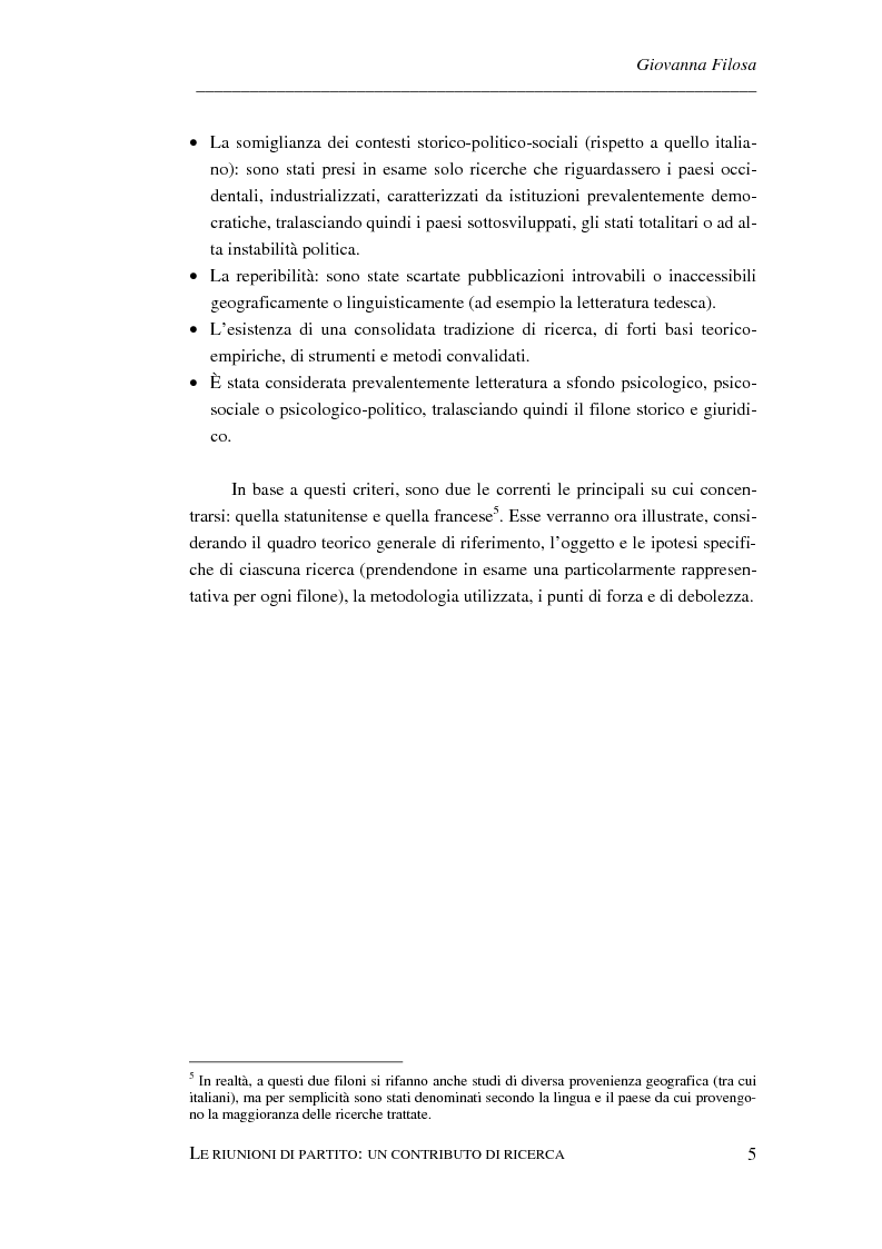 Anteprima della tesi: Le riunioni di partito: un contributo di ricerca, Pagina 2