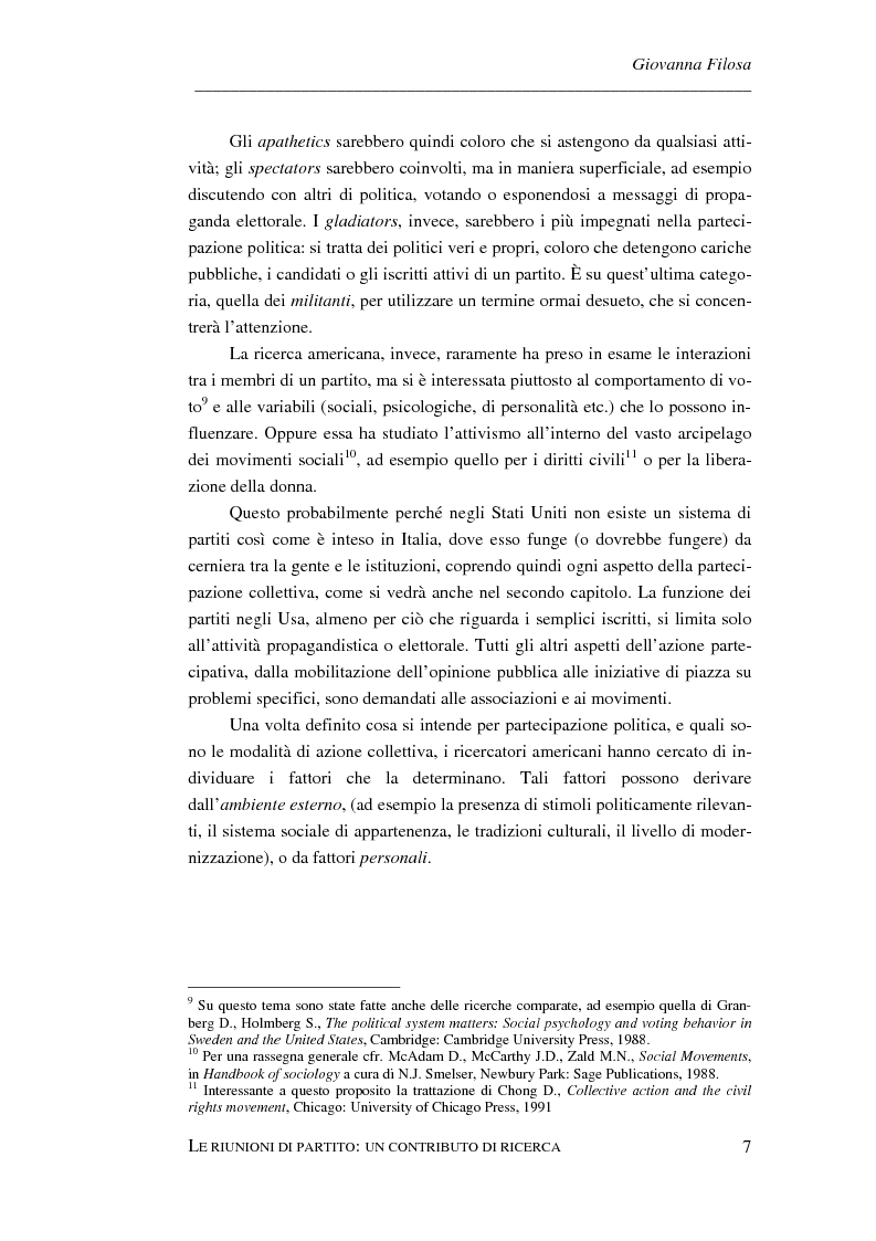 Anteprima della tesi: Le riunioni di partito: un contributo di ricerca, Pagina 4