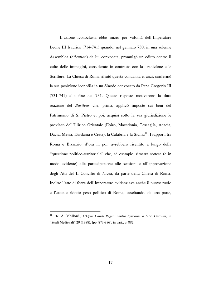 Anteprima della tesi: I Libri Carolini (Opus Caroli regis contra synodum) e la Storia della Filosofia, Pagina 14